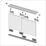 Элементы системы IKM80AY с нижней врезной направляющей