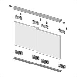 Элементы системы IKM80AY с двойными накладными направляющими