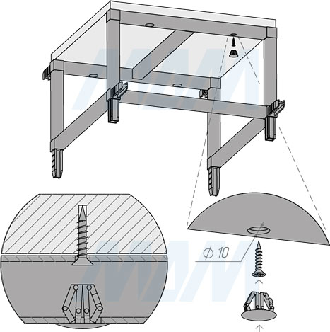 Установка пластиковой заглушки ЛОФТ (артикул LFRCP)