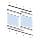 Элементы системы MINI SHOP для безрамочного фасада