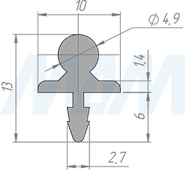 Размеры забивной направляющей IKM-80AY/FAST (артикул PR012055A)
