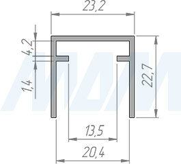 Размеры верхней направляющей IKM-80AY (артикул PR012056A)