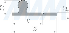 Размеры нижней направляющей IKM-30 (артикул PR012735A)