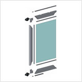 Элементы системы PS03 для фасадов с использованием рамочного профиля