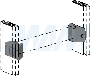 Установка держателя SLIM для штанги (артикул SL3529N)