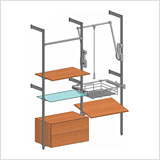 Элементы стеллажной системы SLIM, пол-стена