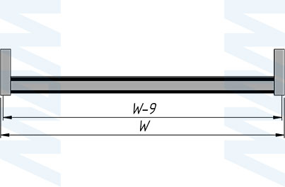 Установка овальной штанги 15x30 мм под светодиодную ленту 5 мм и с пазом под демпфер (артикул TA02LED), схема 1