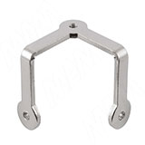 Соединитель для стекла тройной, хром