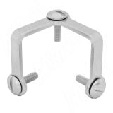 Соединитель для стекла тройной, комплект, хром