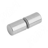 Полкодержатель двухсторонний, держатель для стекла, хром (пластик)