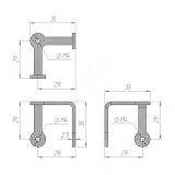 Комплект соединителя для стекла тройной, хром ART.2-CR-SET, фото 1