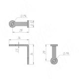 Комплект соединителя для стекла двойной, хром ART.3-CR-SET, фото 1