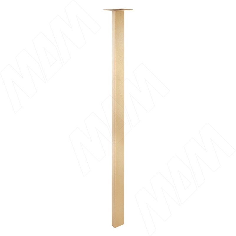 Кордова опора для стола прямоугольная, 50х25мм, H1108+12 мм, золото матовое фото товара 1 - KR50X25/1100GL