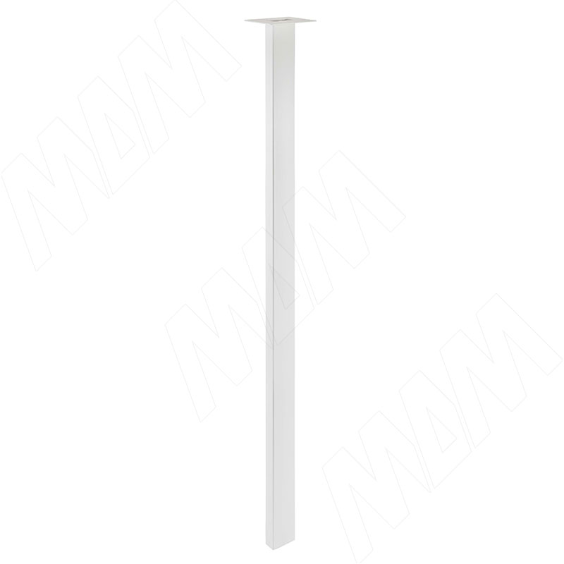 Кордова опора для стола прямоугольная, 50х25мм, H1108+12 мм, белый (RAL 9003, муар) фото товара 1 - KR50X25/1100WT