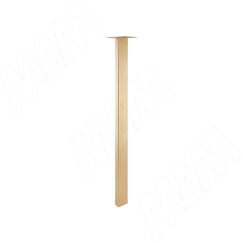 Кордова опора для стола прямоугольная, 50х25мм, H718+12 мм, золото матовое фото товара 1 - KR50X25/710GL