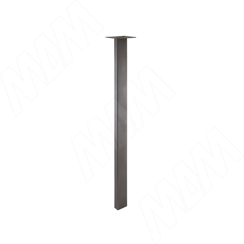 Кордова опора для стола прямоугольная, 50х25мм, H718+12 мм, графит фото товара 1 - KR50X25/710GR