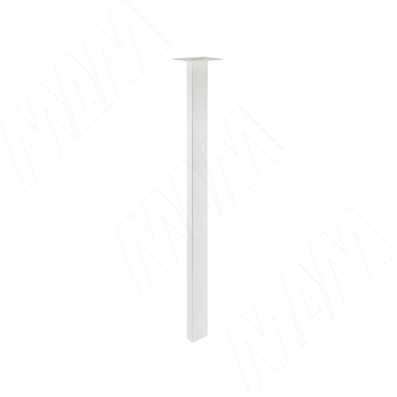 Кордова опора для стола прямоугольная, 50х25мм, H718+12 мм, белый (RAL 9003, муар) фото товара 1 - KR50X25/710WT