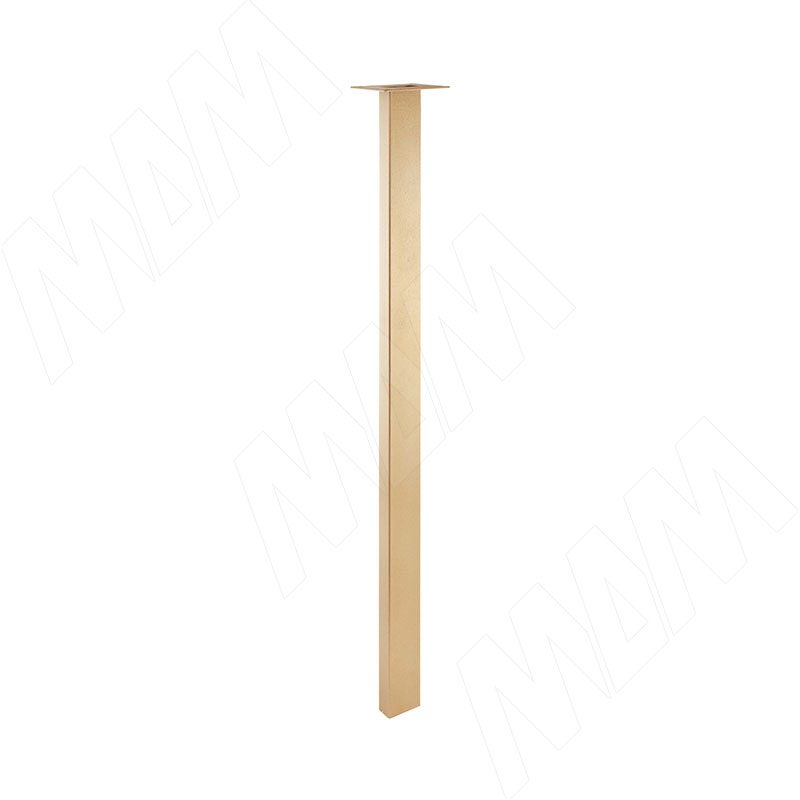 Кордова опора для стола прямоугольная, 50х25мм, H828+12 мм, золото матовое фото товара 1 - KR50X25/820GL