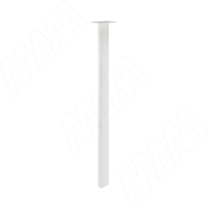 Кордова опора для стола прямоугольная, 50х25мм, H828+12 мм, белый (RAL 9003, муар) фото товара 1 - KR50X25/820WT