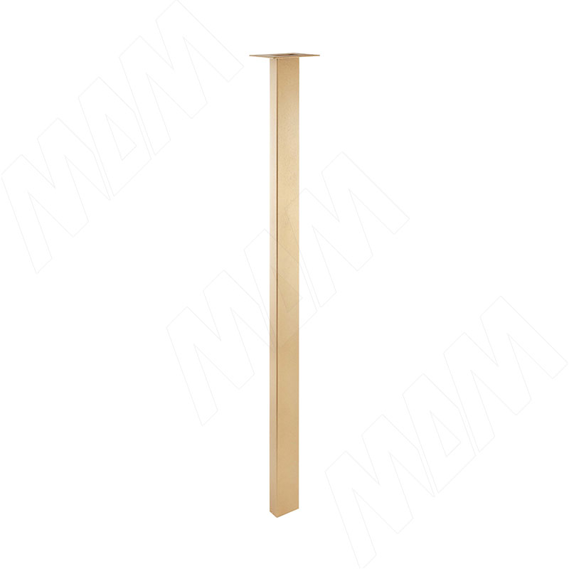 Кордова опора для стола прямоугольная, 50х25мм, H878+12 мм, золото матовое фото товара 1 - KR50X25/870GL