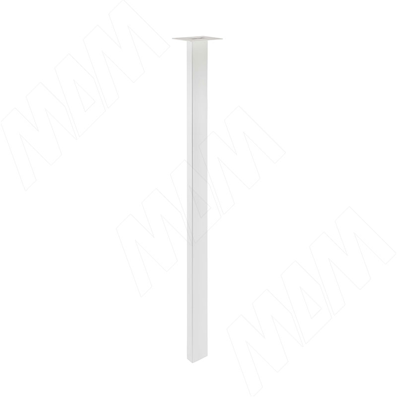 Кордова опора для стола прямоугольная, 50х25мм, H878+12 мм, белый (RAL 9003, муар) фото товара 1 - KR50X25/870WT