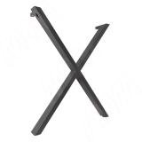 Аспен опора для стола X-образная, 60х30, H715+10 мм, графит, 1шт. AS60X30/715 GR