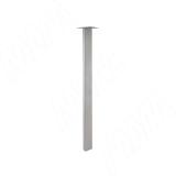 Кордова опора для стола прямоугольная, 50х25мм, H718+12 мм, хром матовый (RAL 9006, муар) KR50X25/710CRM