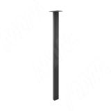 Кордова опора для стола прямоугольная, 50х25мм, H878+12 мм, черный (RAL 9005, муар) KR50X25/870BLC