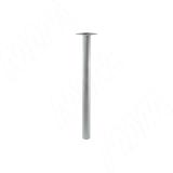 Левадия опора для стола круглая D51, H714+18 мм, хром матовый (RAL 9006, муар)