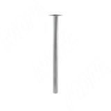 Левадия опора для стола круглая D51, H820+18 мм, хром матовый (RAL 9006, муар)