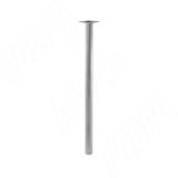 Левадия опора для стола круглая D51, H870+18 мм, хром матовый (RAL 9006, муар)