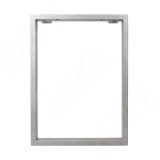 Пилар опора для стола П-образная, 60х30, 595xH820 (+10 мм), хром матовый (RAL 9006, муар)