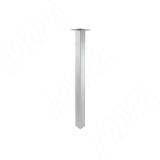 Пинск опора для стола квадратная, 50х50мм, H714+18 мм, хром матовый (RAL 9006, муар)