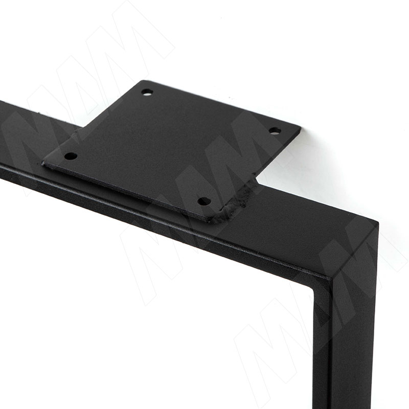 Дижон опора для стола П-образная, 50х10, 445х870 (+10 мм), черный (RAL 9005, муар) фото товара 4 - DJ50X10/445X870 BLC