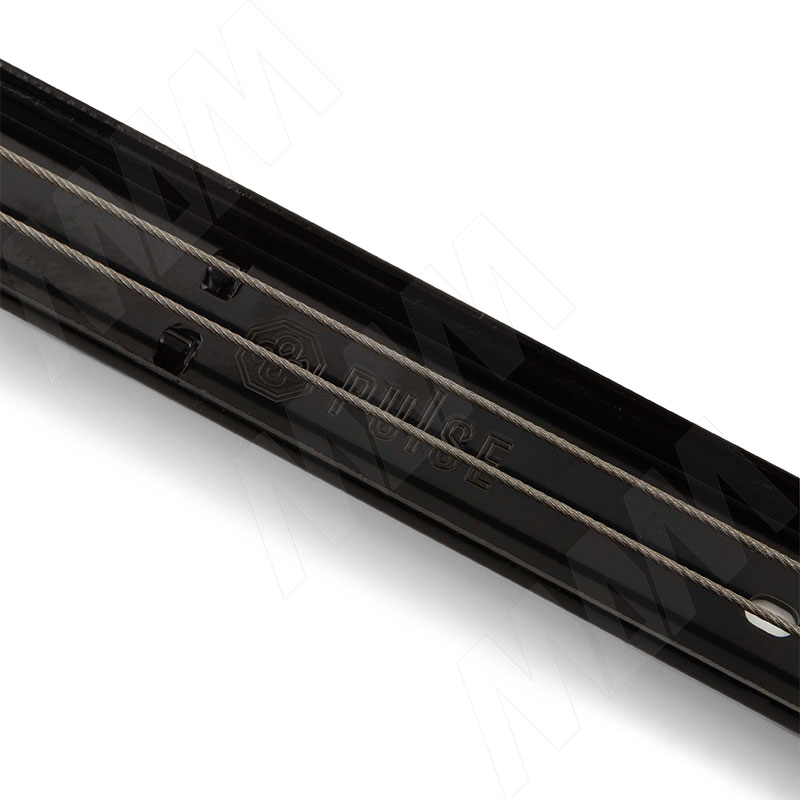 Механизм царг. с увел. длины 35/520/744/190, синхрон., с фиксатором, чёрный фото товара 6 - EX-35-520-315.SL.BL