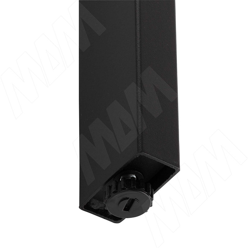 Кордова опора для стола квадратная, 50х25мм, H714+18 мм, черный (RAL 9005, муар) фото товара 3 - KR50X25/710BLC