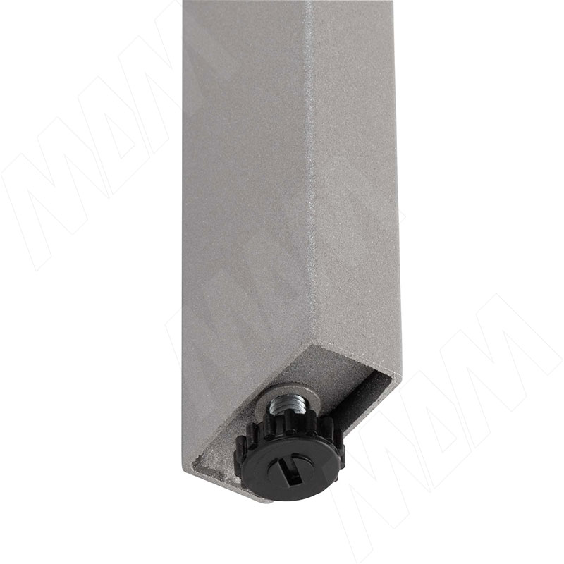 Кордова опора для стола прямоугольная, 50х25мм, H718+12 мм, хром матовый (RAL 9006, муар) фото товара 3 - KR50X25/710CRM