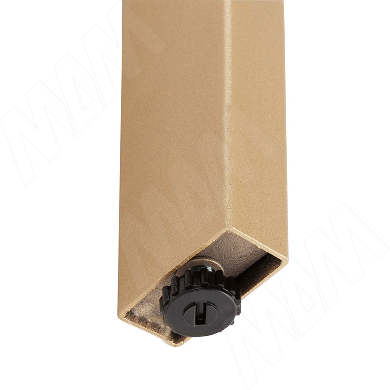 Кордова опора для стола прямоугольная, 50х25мм, H1108+12 мм, золото матовое фото товара 3 - KR50X25/1100GL