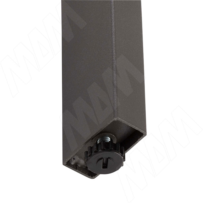 Кордова опора для стола прямоугольная, 50х25мм, H718+12 мм, графит фото товара 3 - KR50X25/710GR