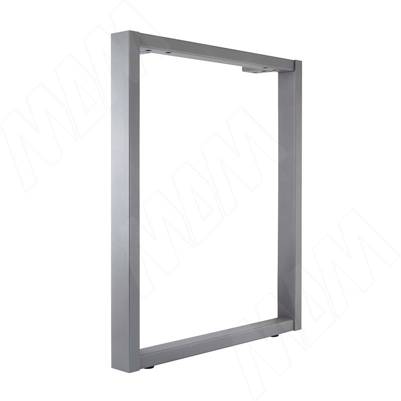 Пилар опора для стола П-образная, 60х30, 50х30 H715+15 мм, серый металлик, 1шт. фото товара 2 - П60-50X30/715.GRM