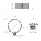 Пластик. кольцо для опоры черн. D60 мм. 516.BL, фото 1
