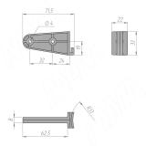 Крепление боковое черн., пластик 552.BL, фото 1