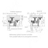 Механизм с автоматическим подъёмом вставки стола 35/1160/1424/400, синхрон., с фиксатором, оцинк. ALTI-1160-400, фото 3