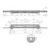 Механизм с автоматическим подъёмом вставки стола 35/1160/1424/400, синхрон., с фиксатором, оцинк. ALTI-1160-400, фото 4