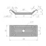 Уголок для крепления опоры к царге 50х2 ANRI50PR, фото 1