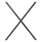 Аспен опора для стола X-образная, 60х30, H715+10 мм, графит, 1шт. AS60X30/715 GR, фото 1