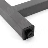 Барселона опора для стола П-образная, 40х40, H715+10 мм, графит BR40X40/715 GR, фото 3