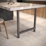 Барселона опора для стола П-образная, 40х40, H715+10 мм, графит BR40X40/715 GR, фото 6