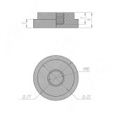 Элемент для клейки стекла на трубу d 25 без винта сталь C25/V ST, фото 2