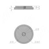 Элемент для клейки стекла на трубу d 50 без винта сталь C50/V ST, фото 3